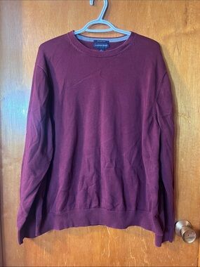 Lands' End Men's Crewneck Sweater - Wine XL